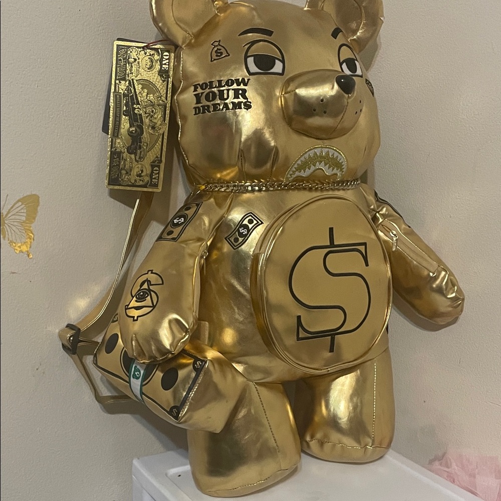 Spray ground Gold Bear limited edition Backpack